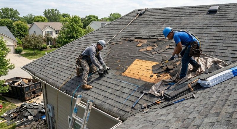 Damaged Roof Repair in Emmaus, PA