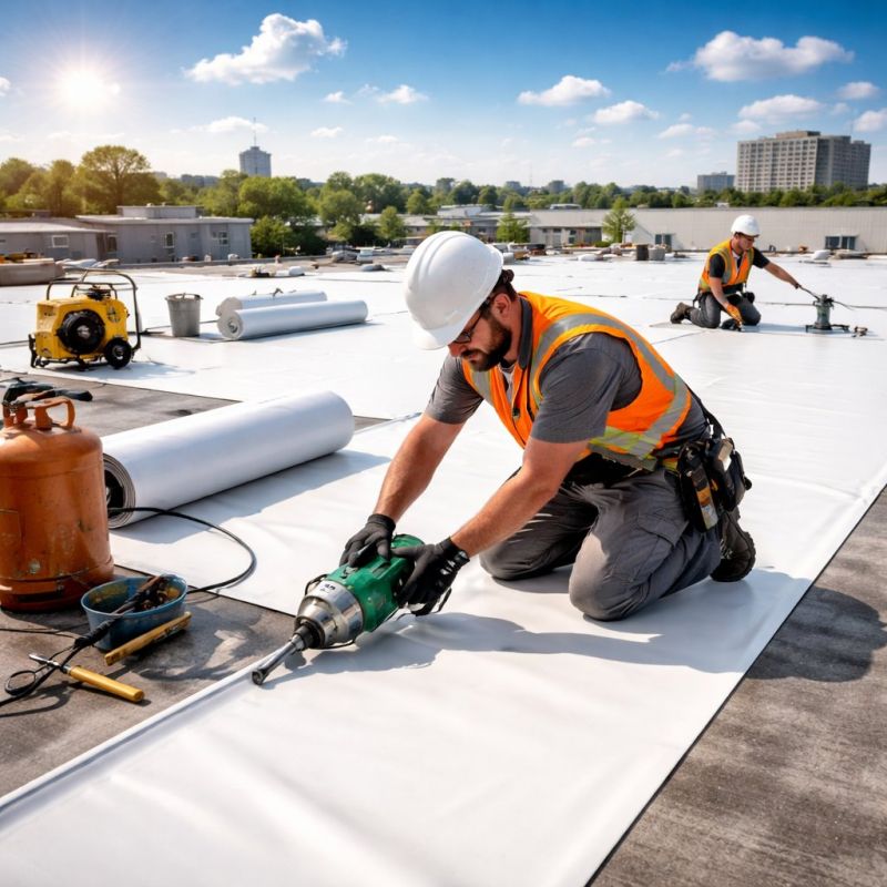 Single Ply Roof Installation in Ottsville, PA