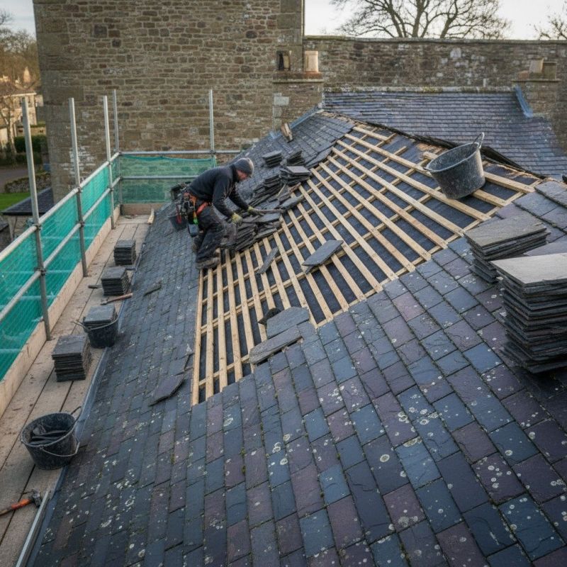 Slate Roof Replacement in Upper Black Eddy, PA